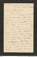 Nachlass Franz Steindachner, Brief von Robert Glale an Franz Steindachner (20.04.1880), Inv.Nr. 164.01, Seite 1